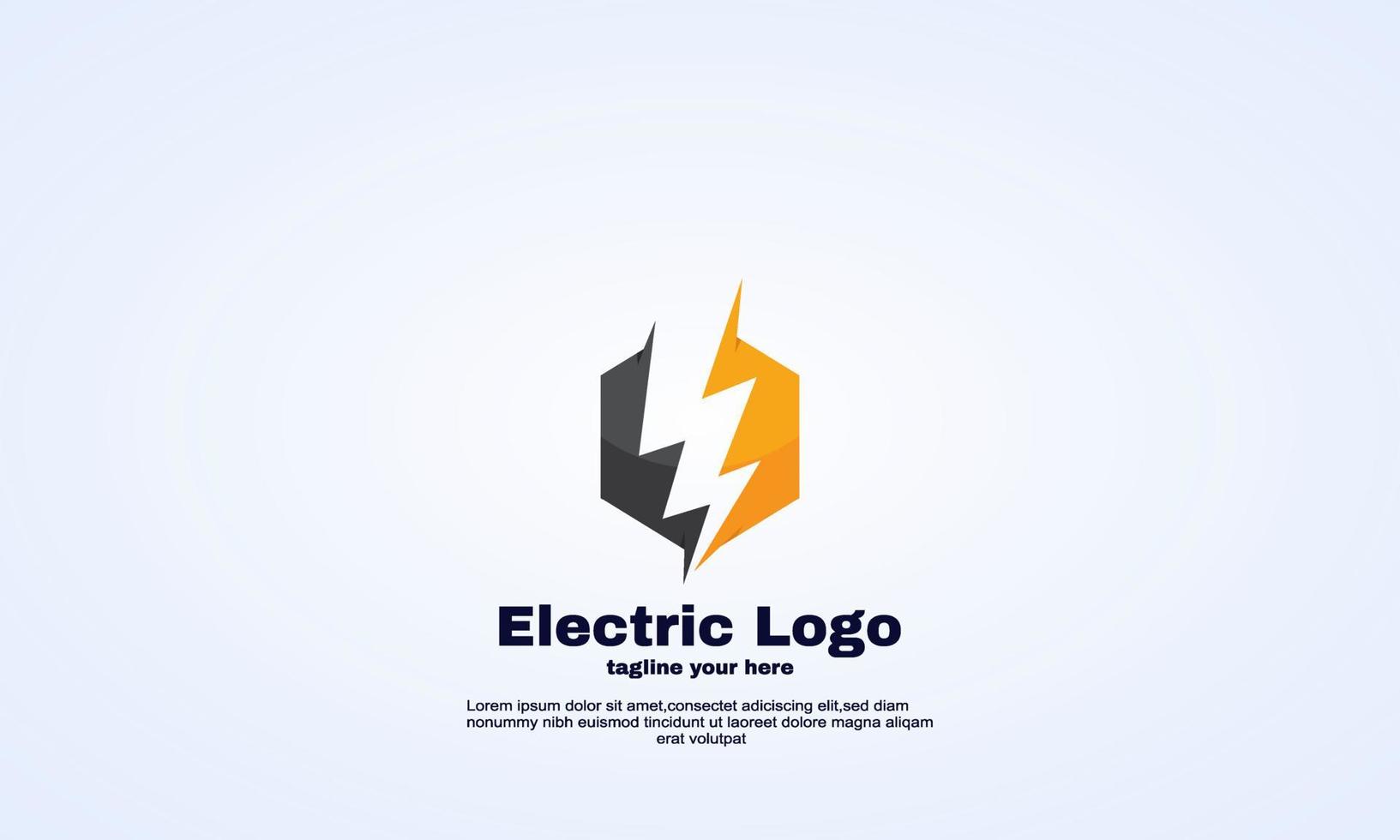 ideia abstrata vetor de design de logotipo elétrico colorido