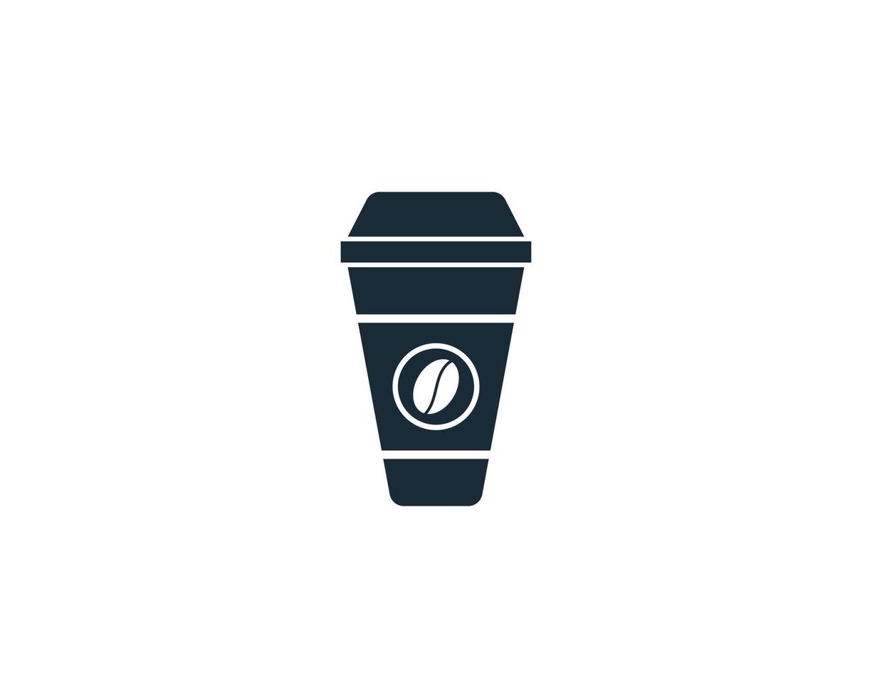 design de ilustração de modelo de logotipo de vetor de ícone de xícara de café
