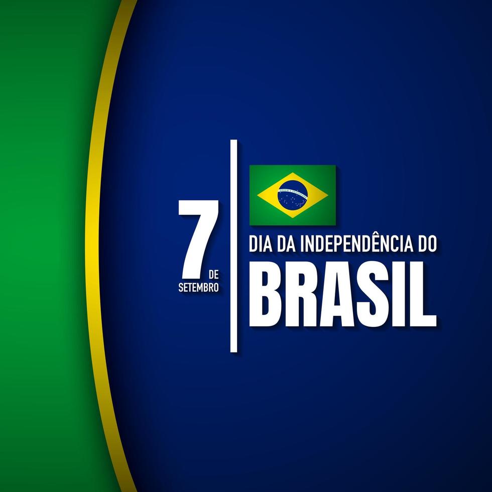 modelo de design de plano de fundo do dia da independência do brasil. vetor