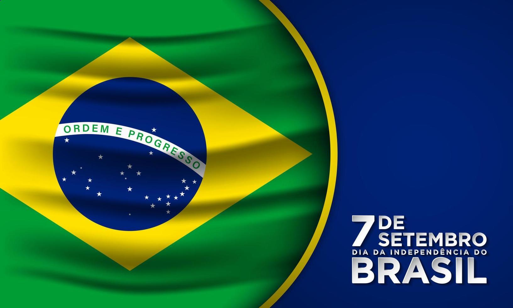 modelo de design de plano de fundo do dia da independência do brasil. vetor