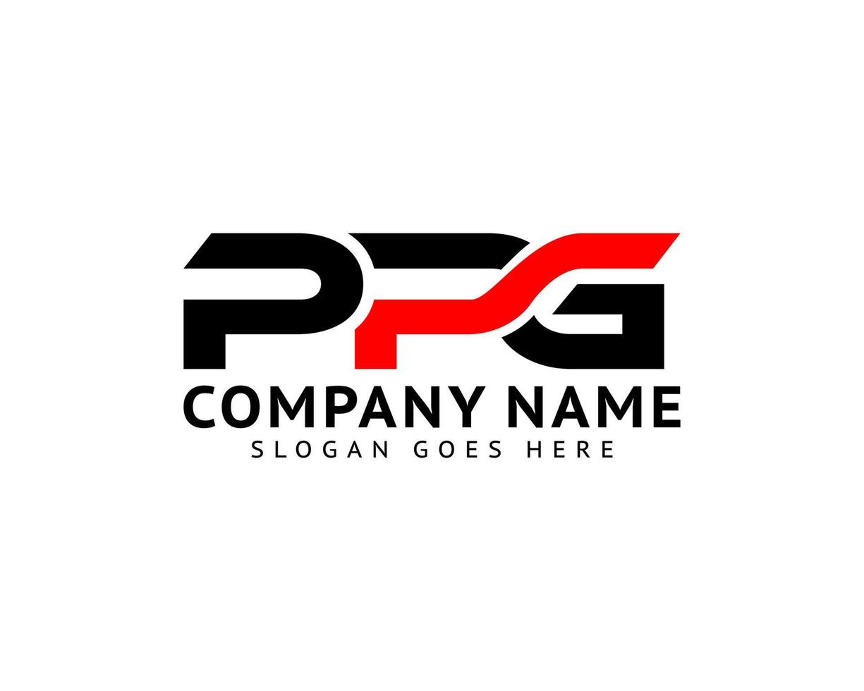 design de modelo de logotipo ppg de letra inicial vetor