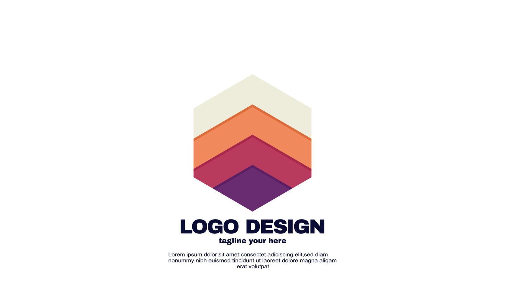 incrível design de logotipo de negócios de empresa de identidade de marca atraente simples vetor
