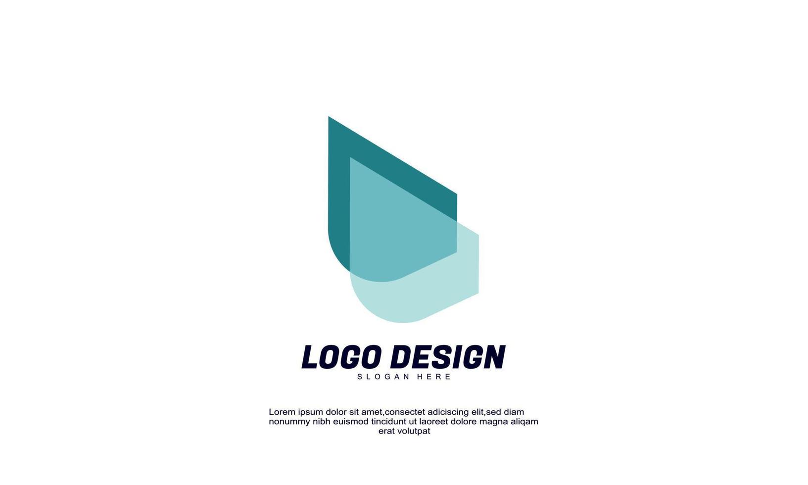 logotipo de ideia criativa abstrata de estoque para construção ou modelo de design de cores multicoloridas corporativas vetor