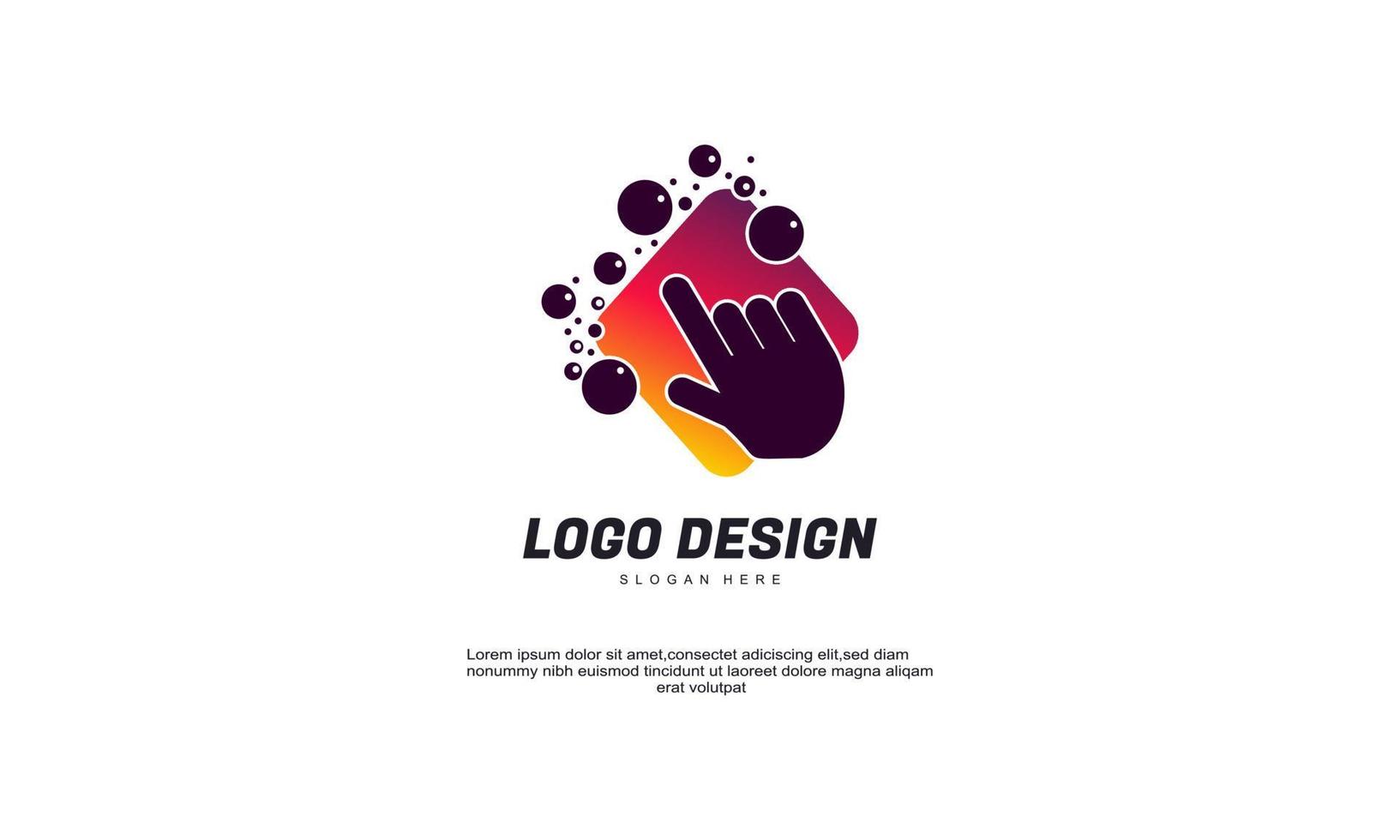 design de logotipo de retângulo abstrato de vetor de estoque modelo de logotipo de verificação segura de vetor de conceito