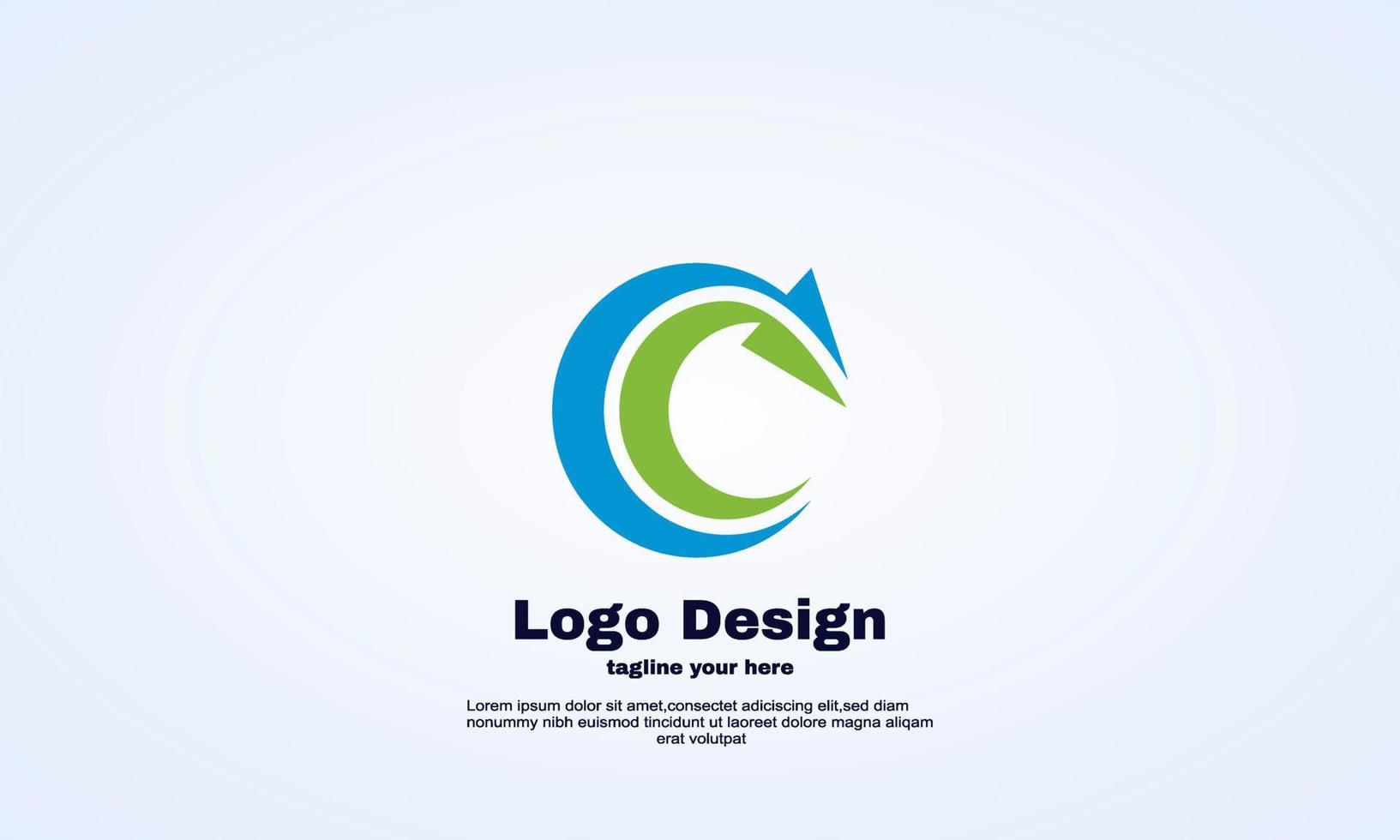 logotipo de seta círculo abstrato vetor