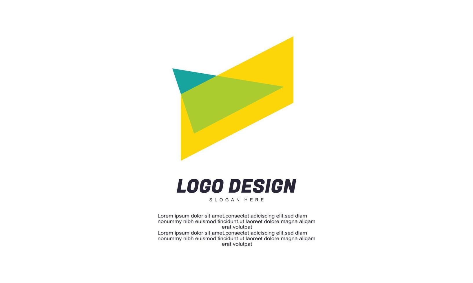 mídia criativa abstrata da empresa e logotipos de finanças de negócios com colorido vetor