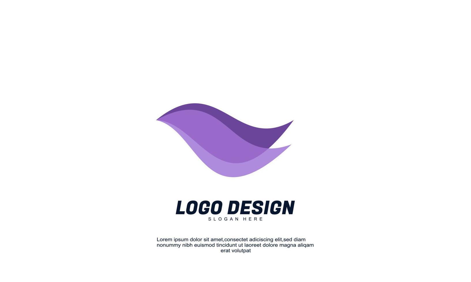 logotipo de gradiente colorido de marca de negócios de empresa criativa de ações design plano vetor