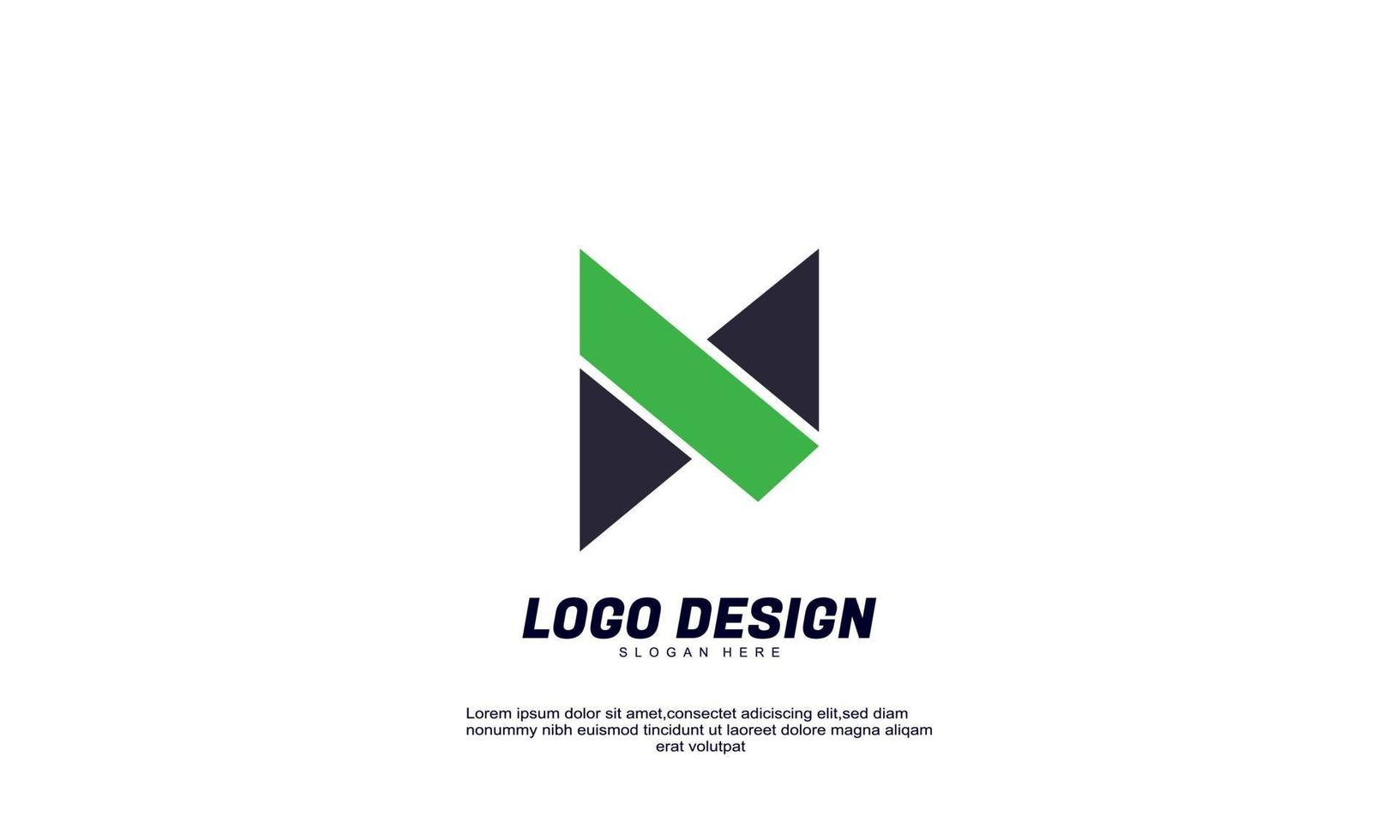 ilustração de ações abstrata ideia criativa inspiração logotipo empresa e modelo de design de negócios vetor