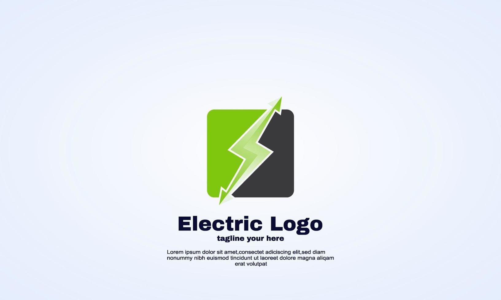 modelo de design de logotipo elétrico de ideia colorido vetor