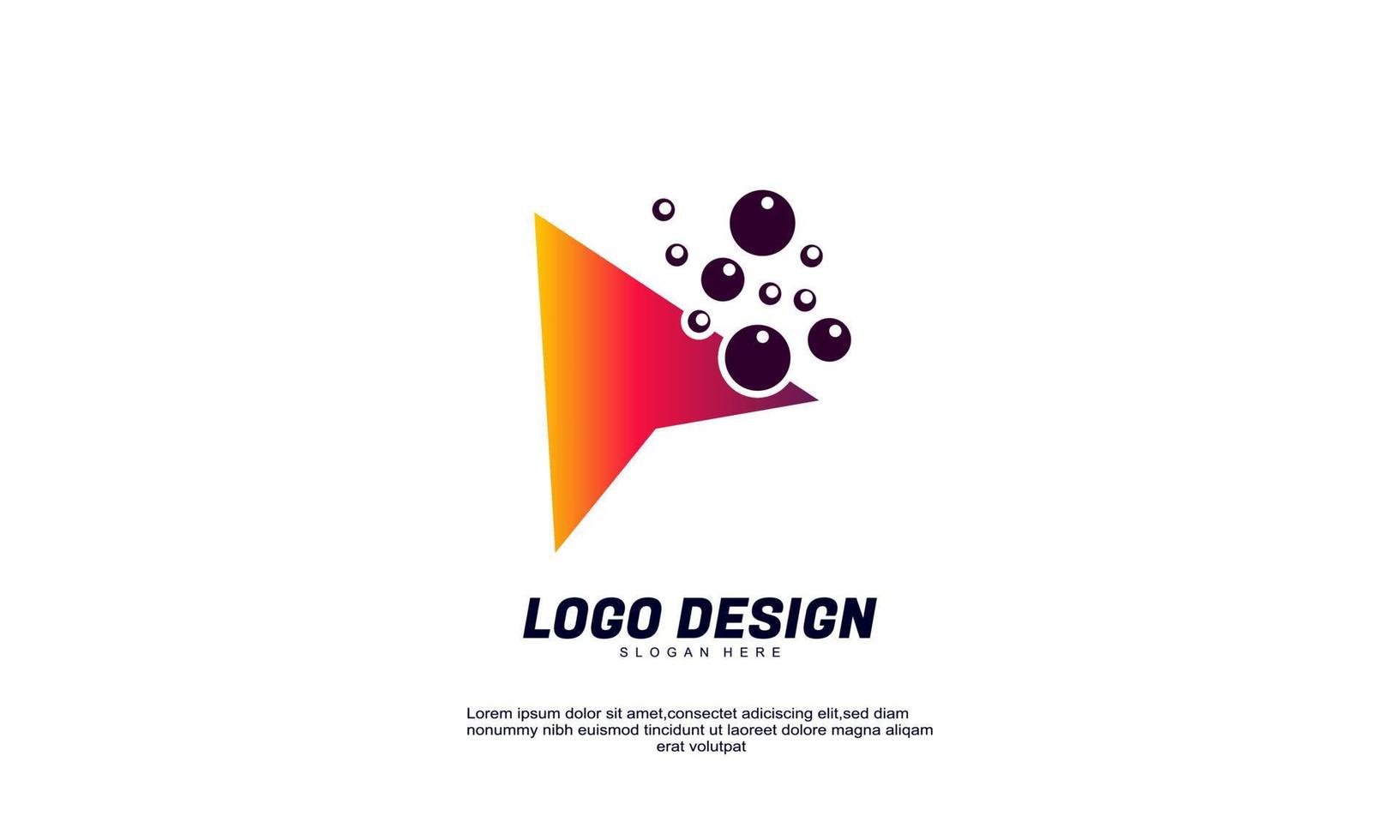 ilustração abstrata seta criativa logotipo da empresa design de conceito de negócios vetor