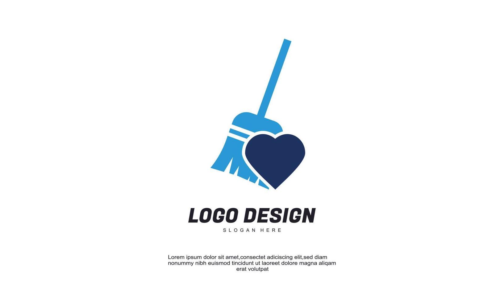 design de logotipo limpo de vetor de estoque modelo de logotipo de amor seguro de vetor de estoque