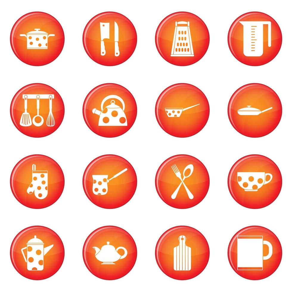 conjunto de vetores de ícones de ferramentas de cozinha