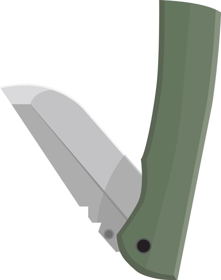 ilustração de faca de acampamento dobrável vetor