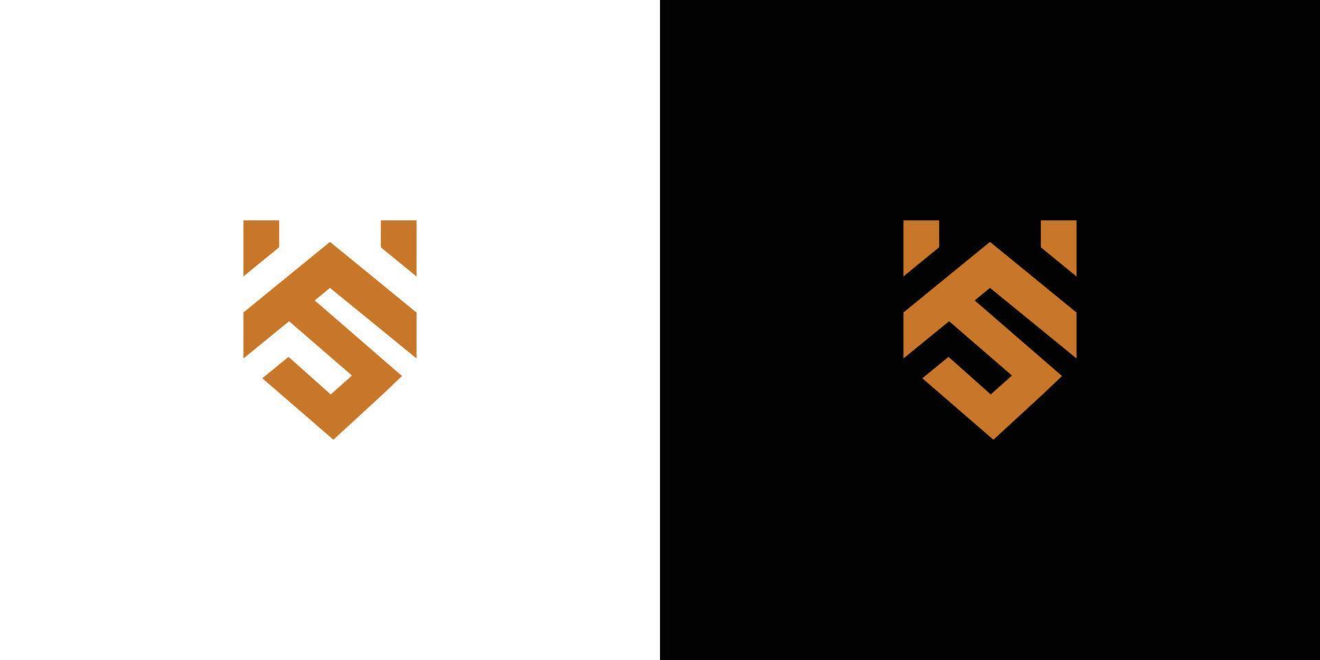 design de logotipo de iniciais ws moderno e elegante 1 vetor