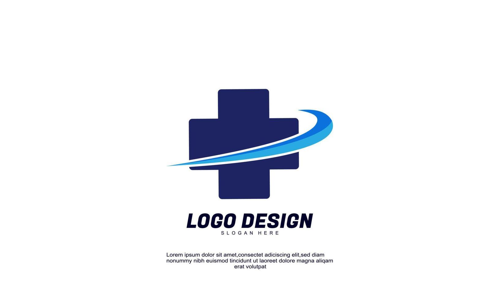 estoque vetor logotipo criativo abstrato farmácia médica para empresa saudável e vetor de design colorido de negócios