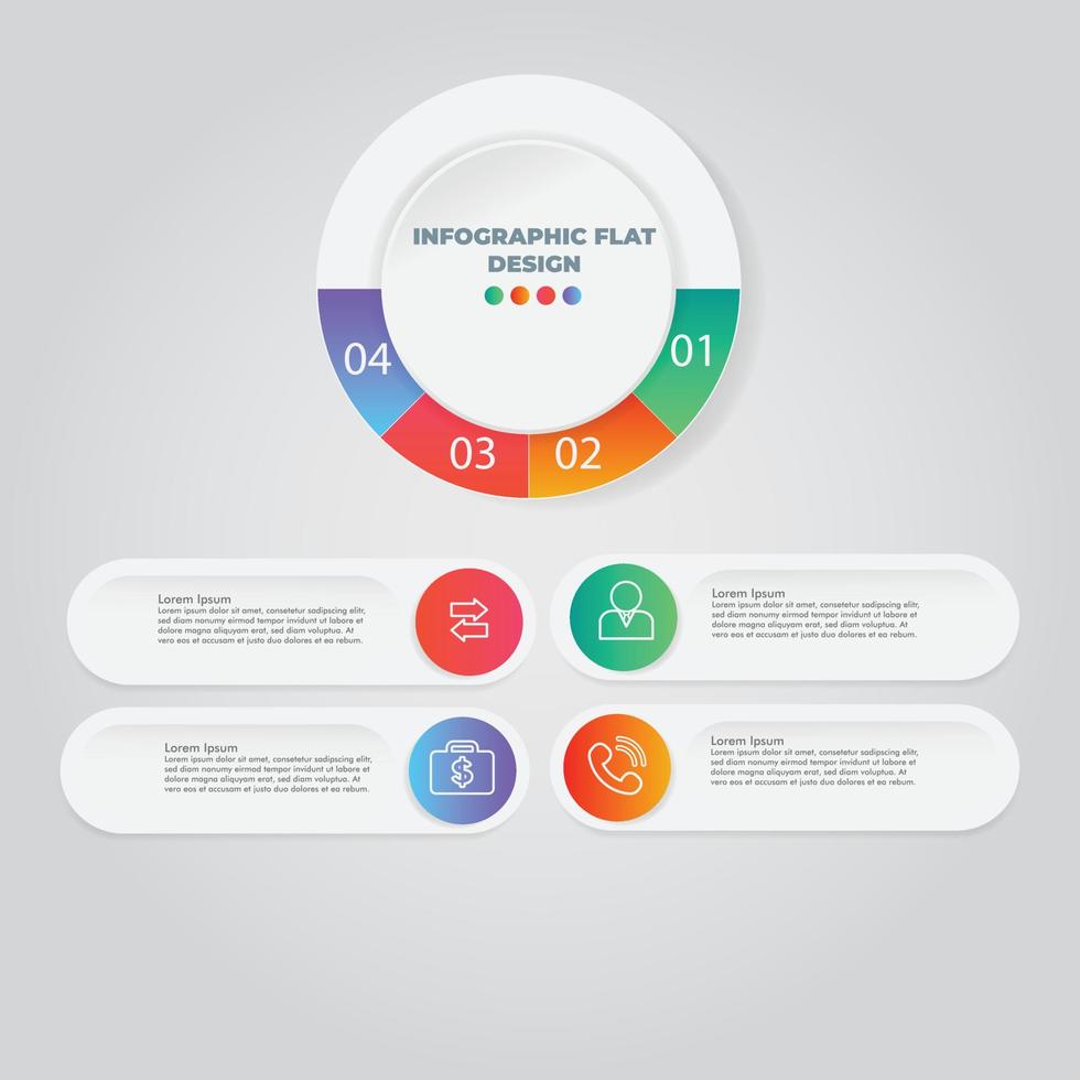 visualização de dados de negócios. gráfico de processo. elementos abstratos de gráfico, diagrama com etapas, opções, partes ou processos. modelo de negócios de vetor para apresentação. conceito criativo para infográfico.