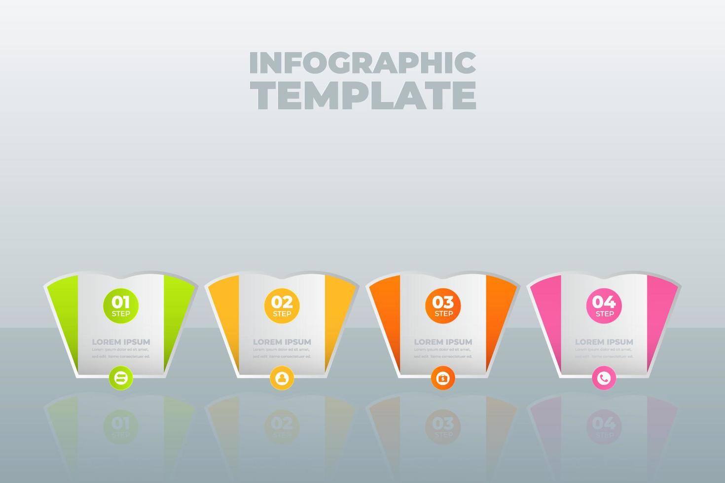 modelo de design de infográfico vetorial com opções ou etapas vetor