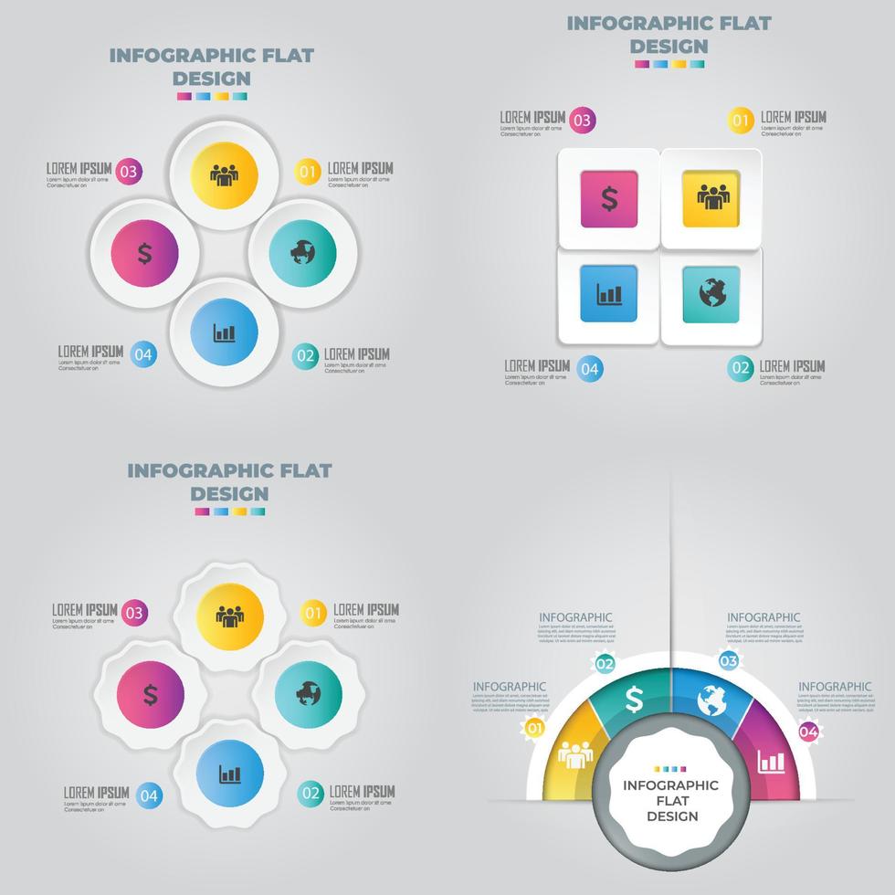 visualização de dados de negócios. gráfico de processo. elementos abstratos de gráfico, diagrama com etapas, opções, partes ou processos. modelo de negócios de vetor para apresentação. conceito criativo para infográfico.