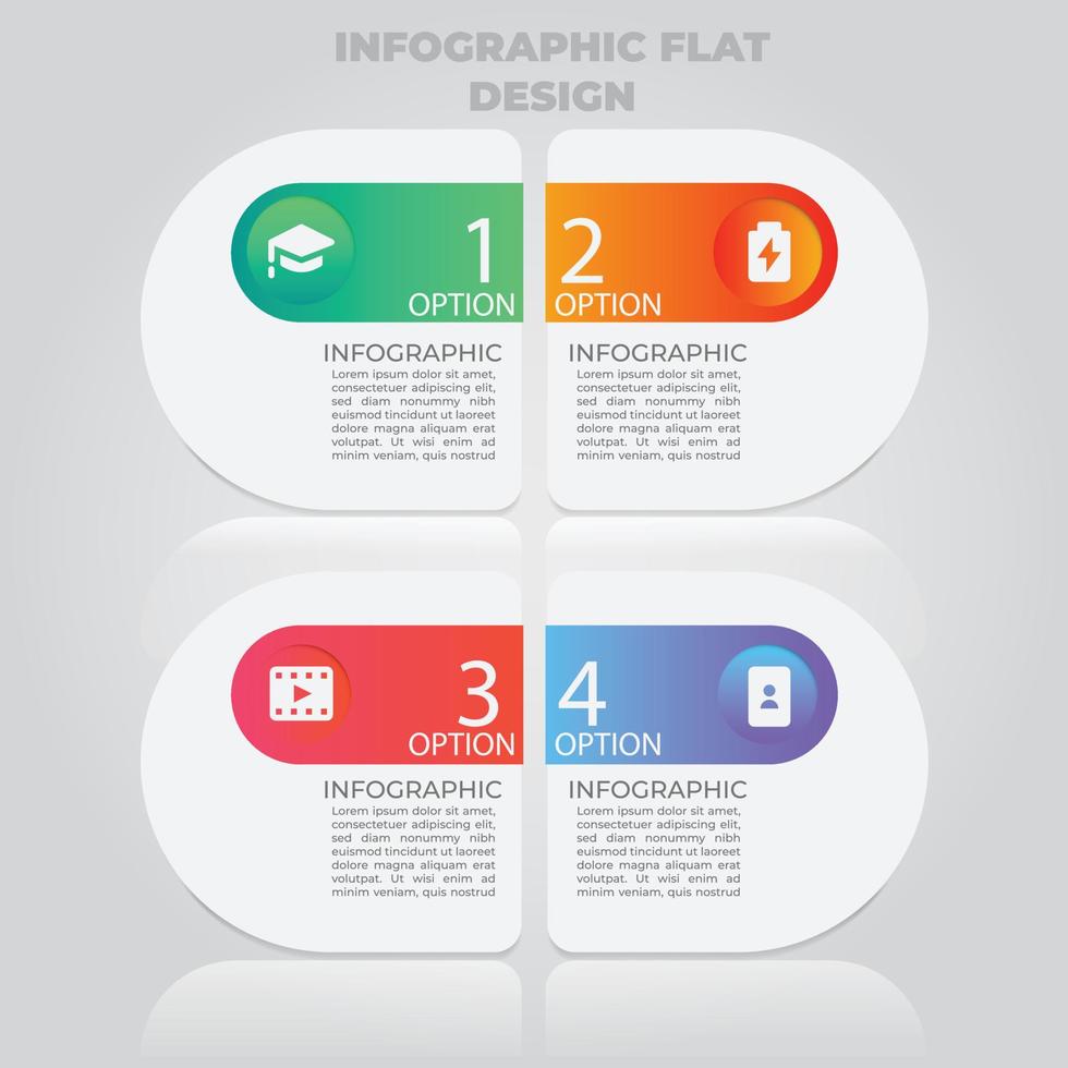 visualização de dados de negócios. gráfico de processo. elementos abstratos de gráfico, diagrama com etapas, opções, partes ou processos. modelo de negócios de vetor para apresentação. conceito criativo para infográfico.