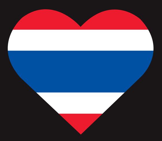 Ícone de bandeira tailandesa, vetor de bandeira de Tailândia