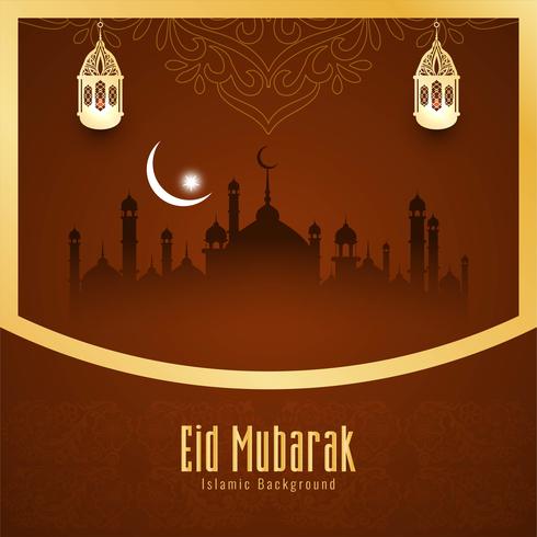 Fundo decorativo abstrato elegante Eid Mubarak vetor