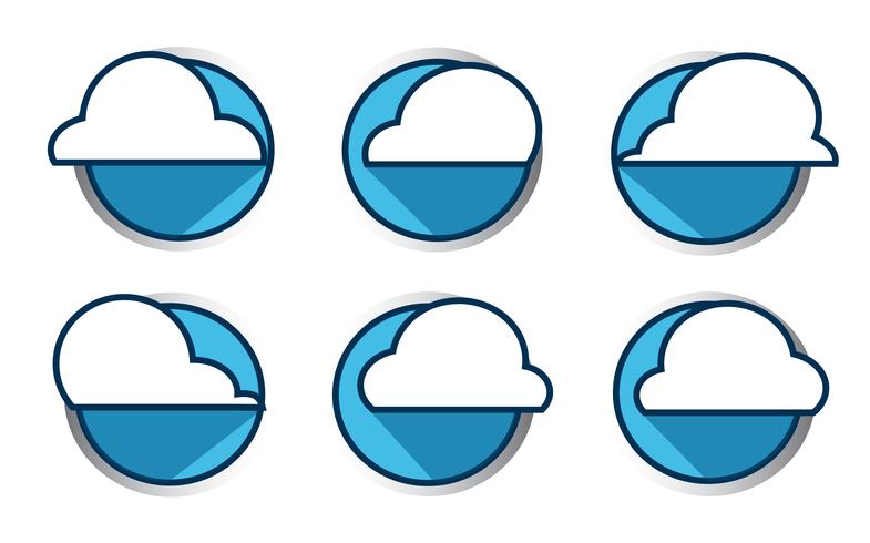 Vetor do ícone da nuvem, ilustração do vetor. Estilo design plano