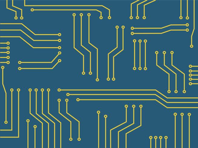 símbolo de tecnologia de linha de microchip abstrato vetor