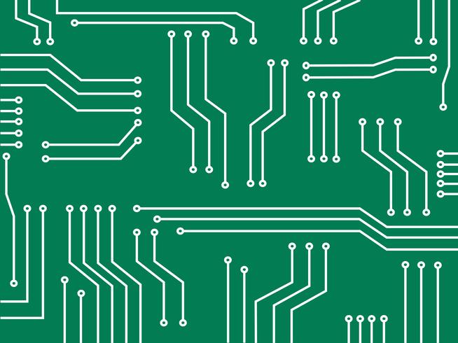 símbolo de tecnologia de linha de microchip abstrato vetor