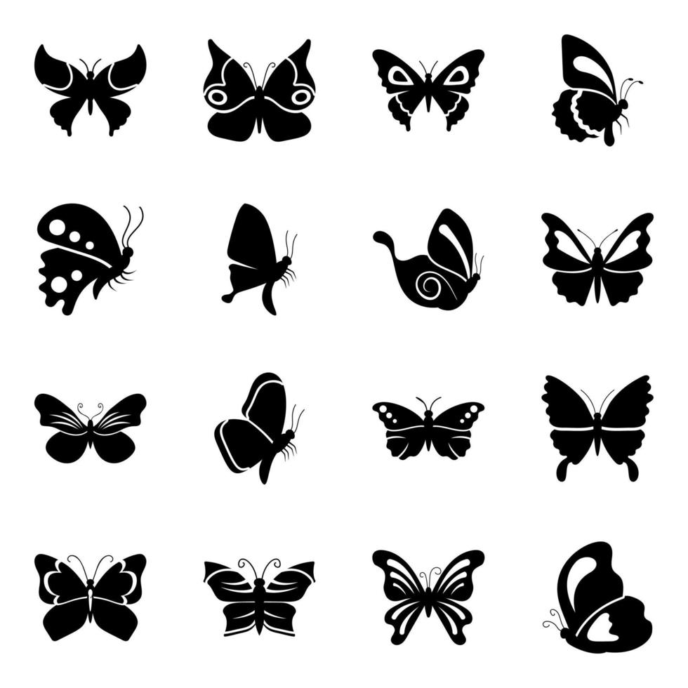 borboleta espécies famosas vetor