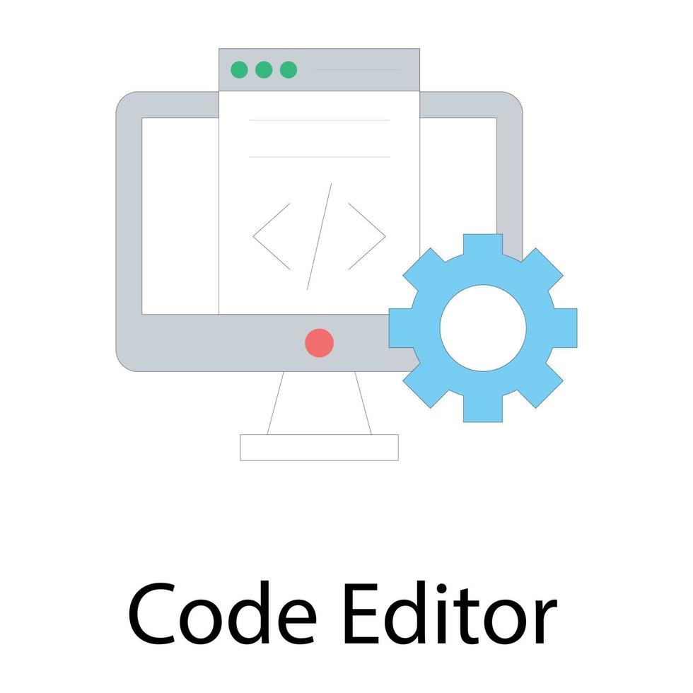 conceitos do editor de código vetor