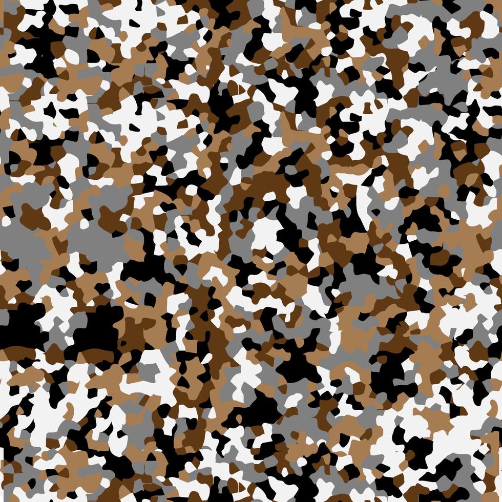 padrão de camuflagem militar com estilos pixelados. cores de neve de inverno no papel de parede de mosaico. fundo sem emenda têxtil de tecido de lona. vetor