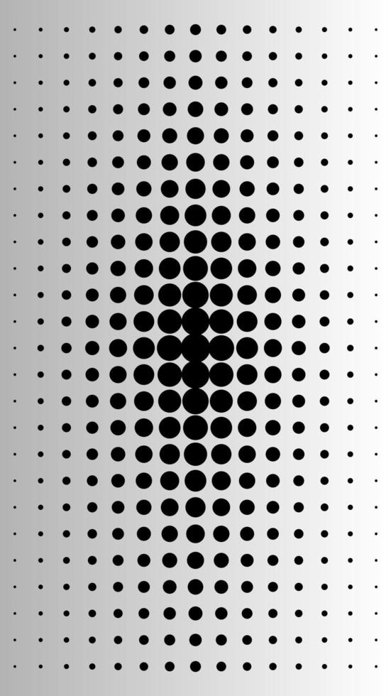 o retrato de meios-tons padrão de pontos pretos sobre fundo cinza gradiente. vetor