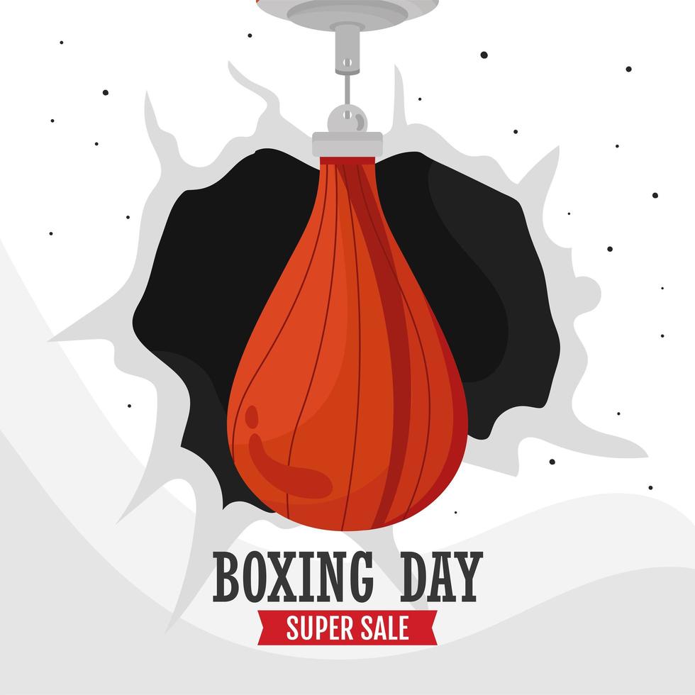 dia de boxe super venda vetor