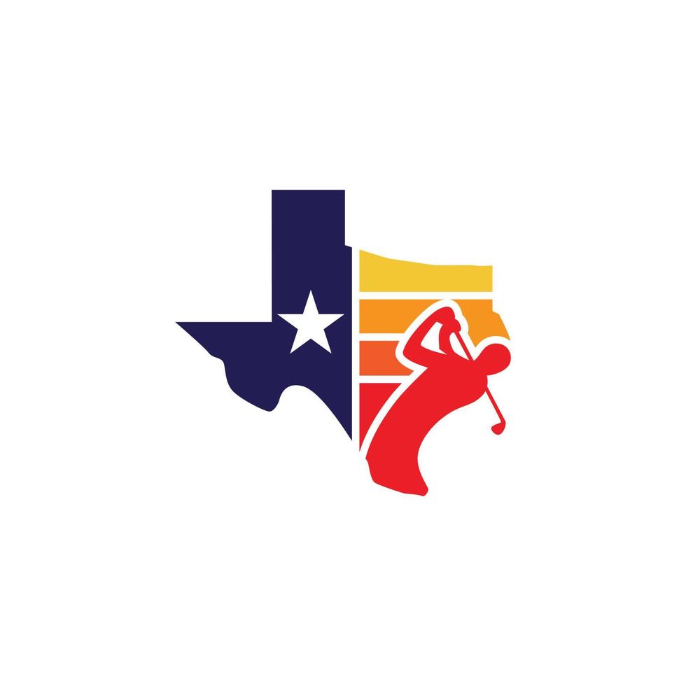 logotipo de golfe do texas vetor