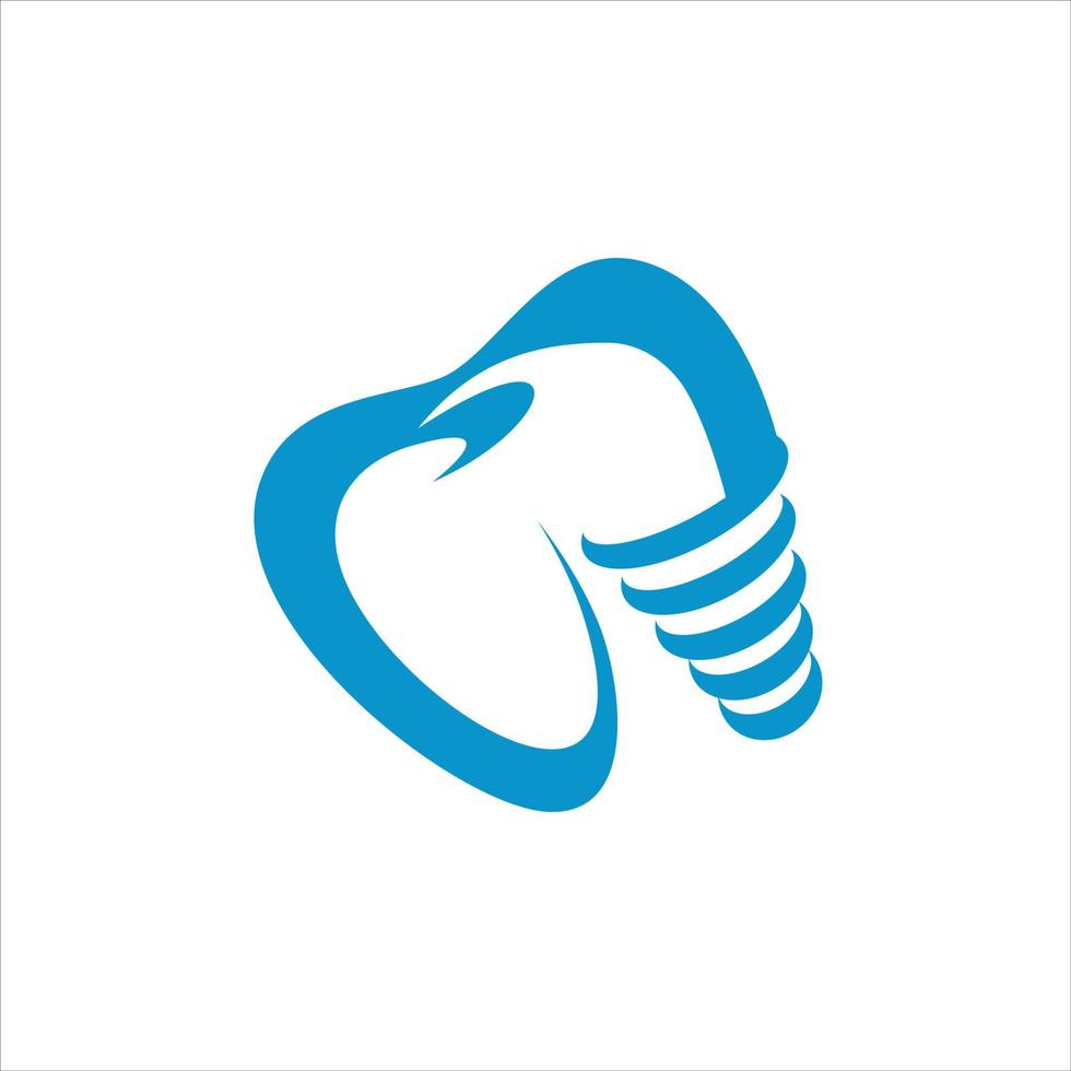 ilustração de implante de dente de logotipo de negócios de saúde vetor