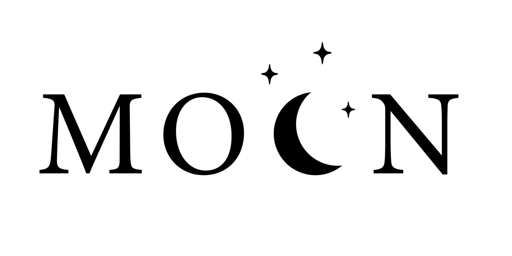 logotipo da lua. modelo moderno elegante, minimalista e forte. vetor