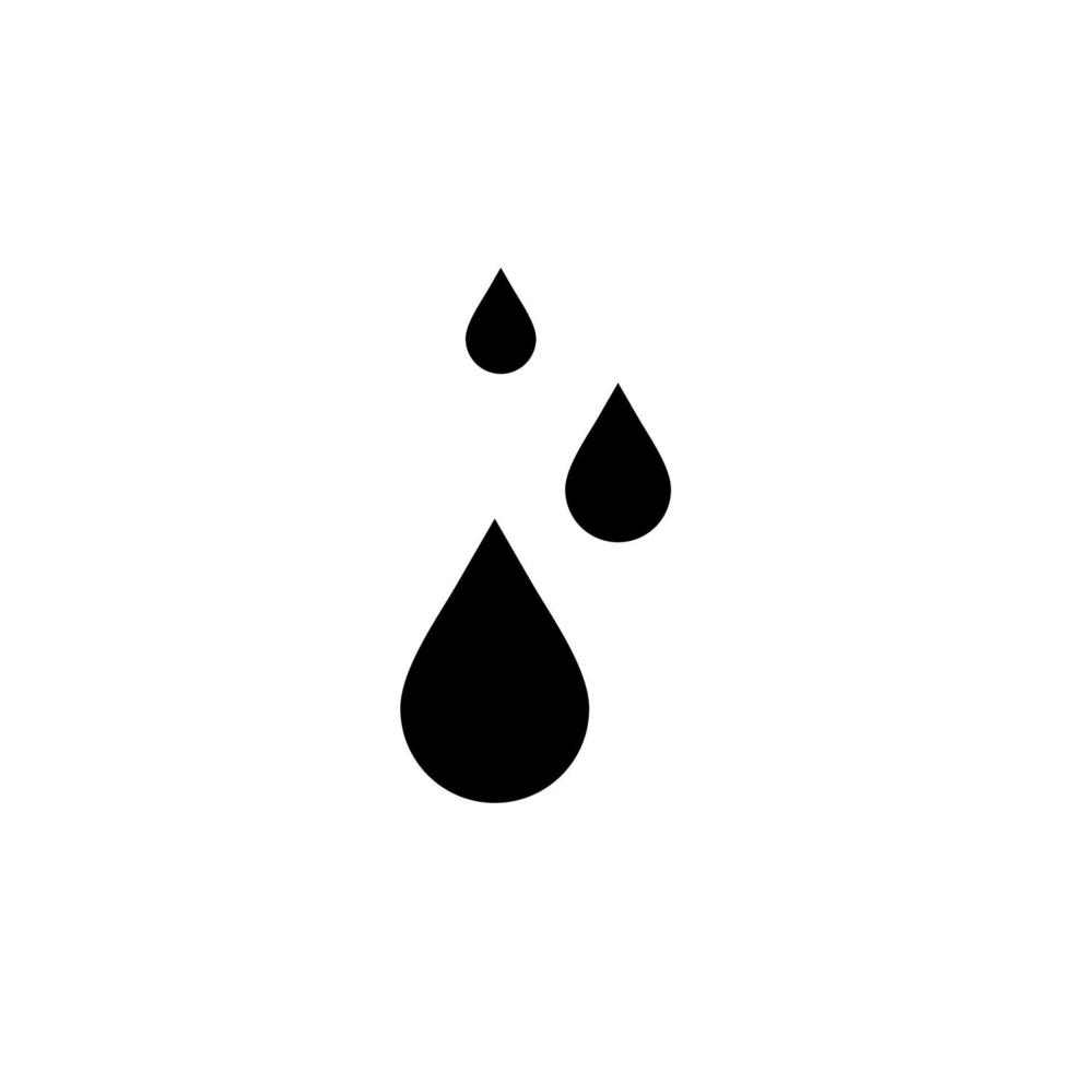 gota d'água, água, gota, ícone sólido líquido, vetor, ilustração, modelo de logotipo. adequado para muitos propósitos. vetor