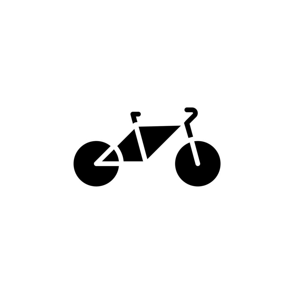 bicicleta, ícone sólido de bicicleta, vetor, ilustração, modelo de logotipo. adequado para muitos propósitos. vetor