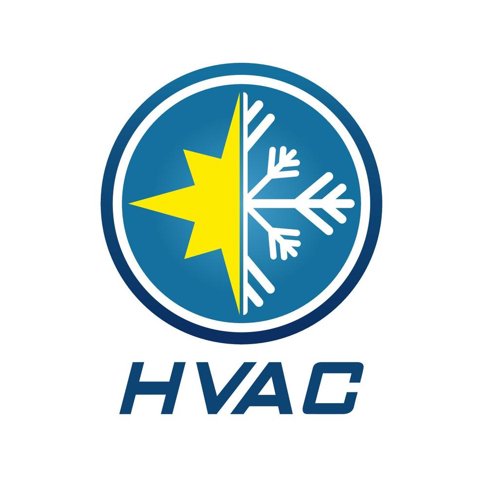 ilustração de design de logotipo hvac vetor