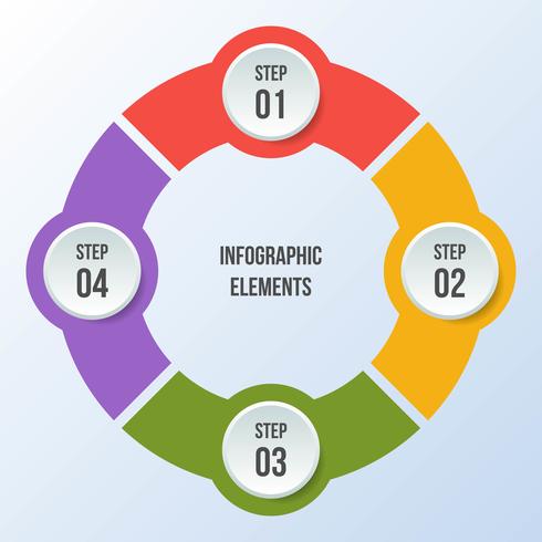 Círculo gráfico, círculo infográfico ou diagrama Circular vetor