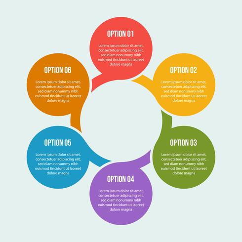 Círculo gráfico, círculo infográfico ou diagrama Circular vetor