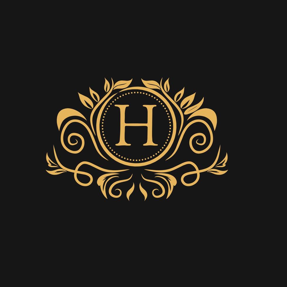 modelo de design de luxo de logotipo de vetor em estilo linear moderno. emblema de luxo, hotel, moda, beleza e joias, sinal, símbolo de negócios.