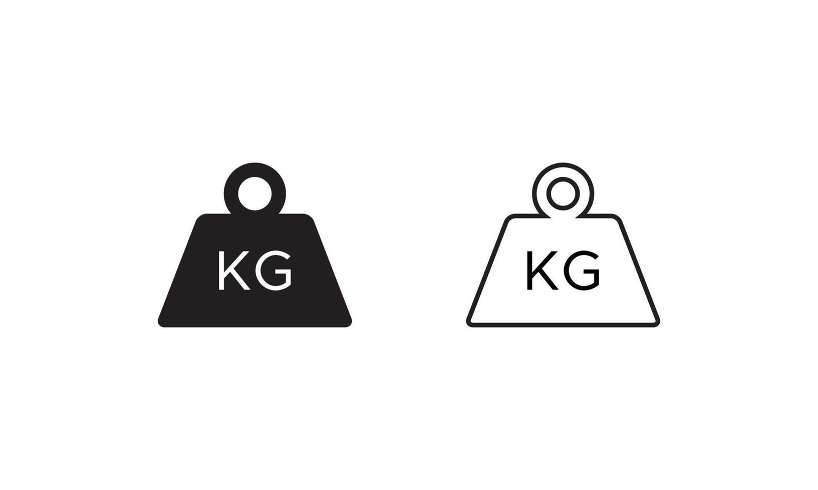 peso kg, vetor de ícone de massa
