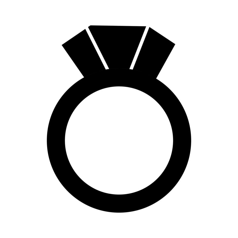 ícone de anel de diamante. uma joia preciosa. ilustração vetorial vetor