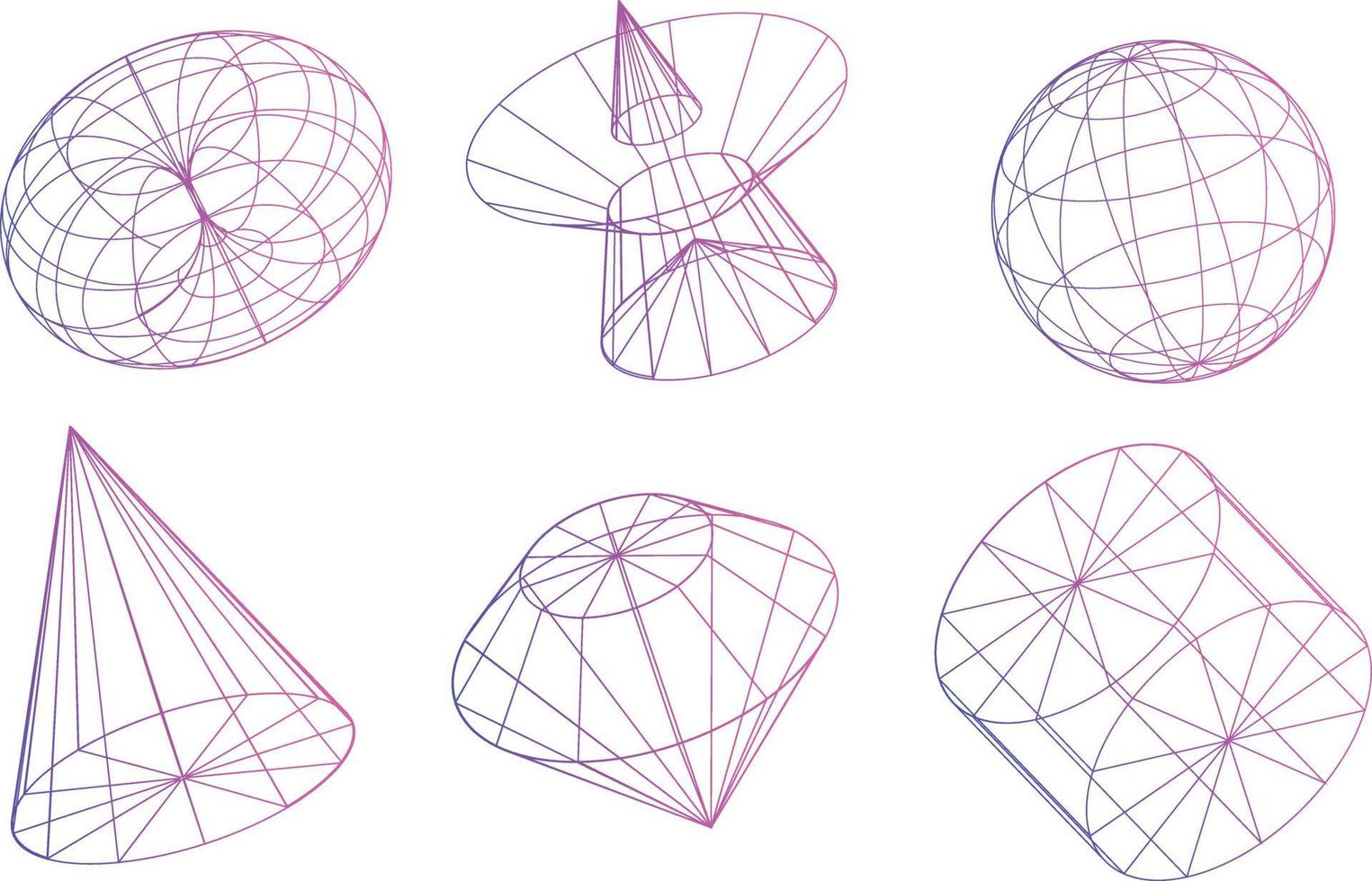 formas abstratas geométricas. elementos decorativos para projetos de design. figuras planas de contorno em vetor isolado no fundo branco. elementos para o site e impressão.