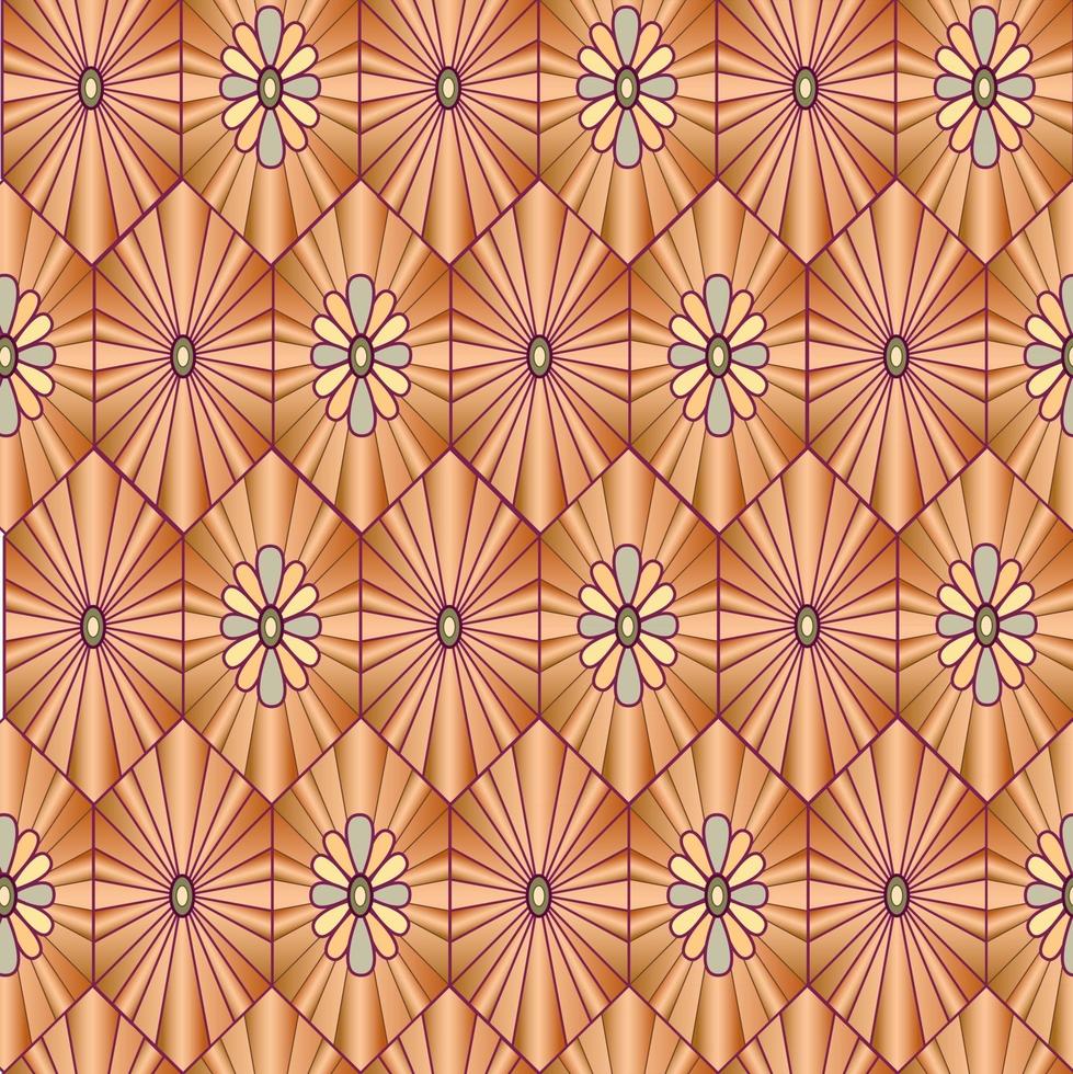 padrão floral abstrato redemoinho de flores textura sem costura geométrica elegante planta abstrata fundo ornamental vetor