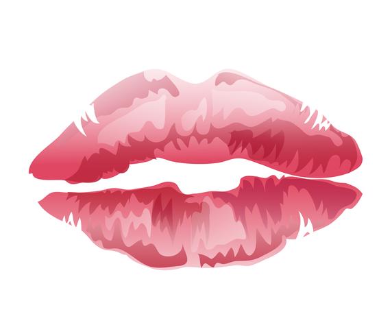 beijando o vetor de ícone de lábios