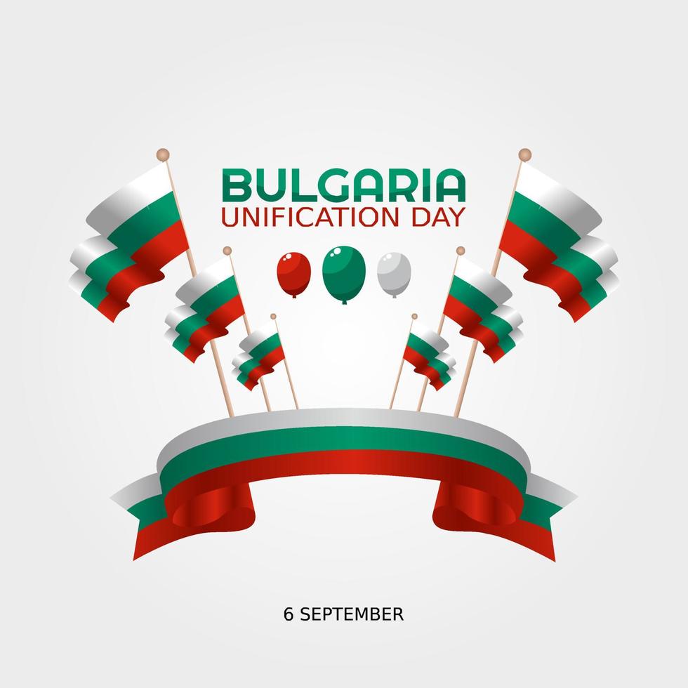 dia da unificação da bulgária ilustração vetorial vetor