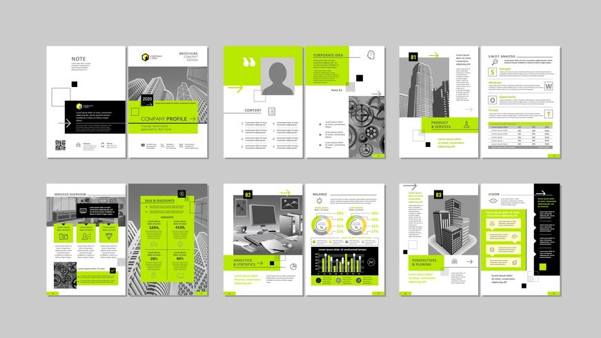 Design criativo de brochura. vetor