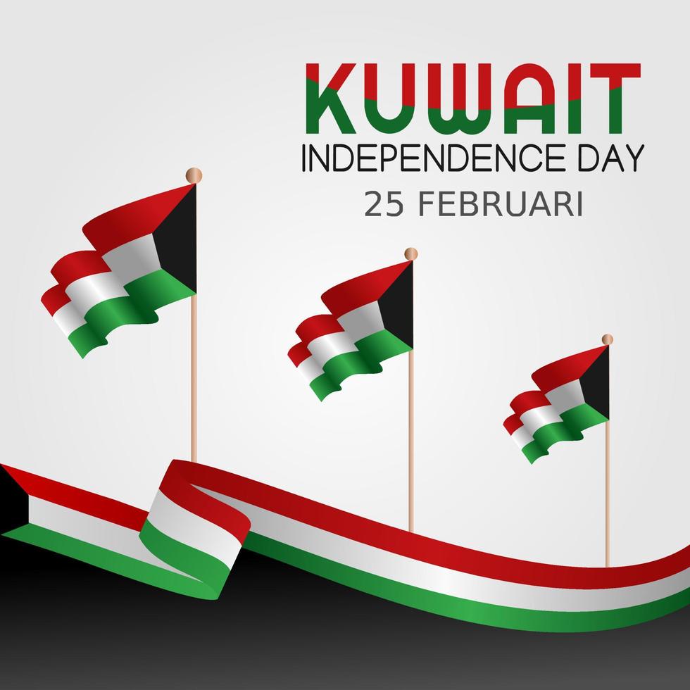 ilustração vetorial do dia da independência do kuwait vetor